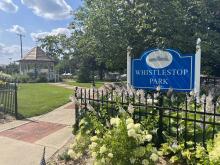 Whistlestop Park Sign